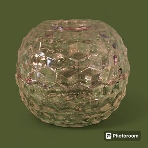 Homco Clear Cubist Fairy Lamp